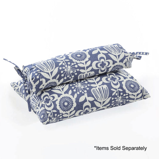 J-Life Saku Navy Buckwheat Hull Pillow_Pillows & Shams