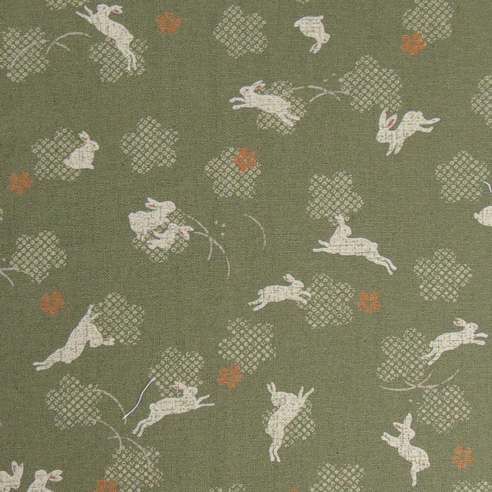 Usagi Green Noren Japanese Door Curtain_Lifestyle