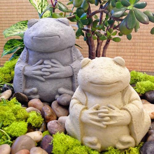 Ebros Rustic Yoga Frog Garden Statue Meditating Buddha Frog Sculpture  14Long