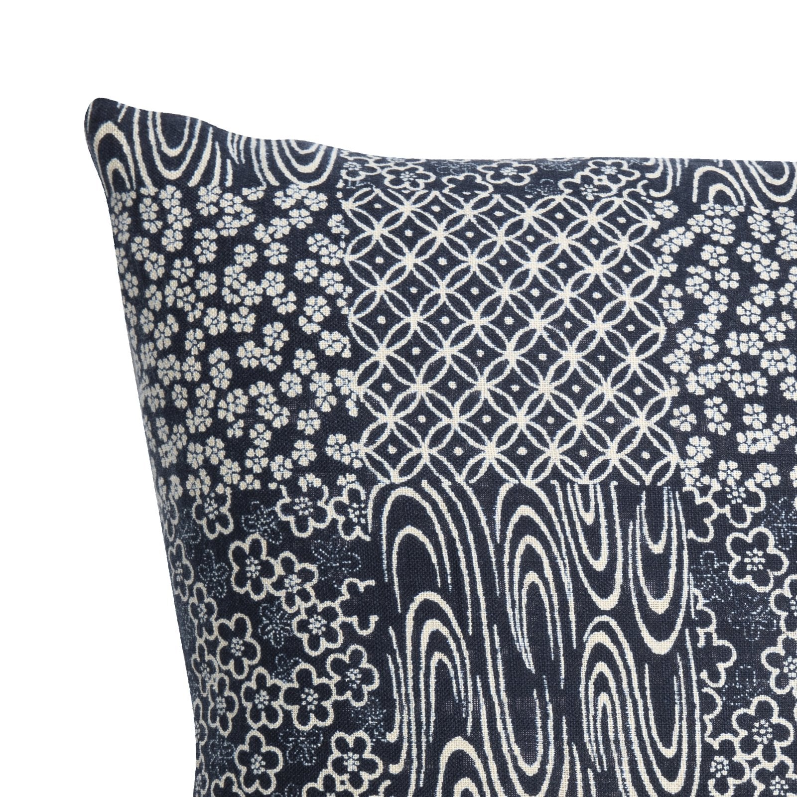 Patchi Navy Throw Pillow_Pillows & Shams