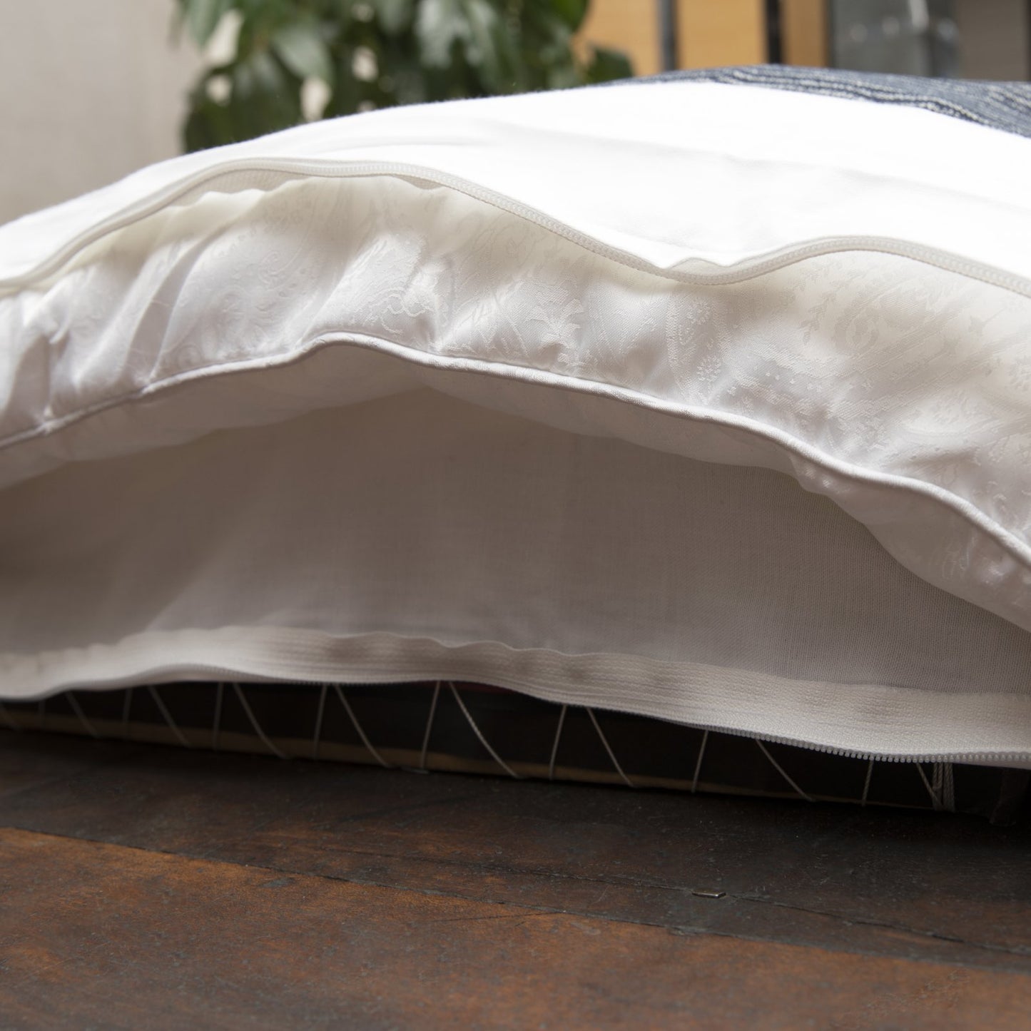 J-Life Shima Navy Custom Kakefuton with Removable Cover_Kakefutons_Kakefuton with custom cover_Japan Tradition_Sleep System_Handmade__1__2