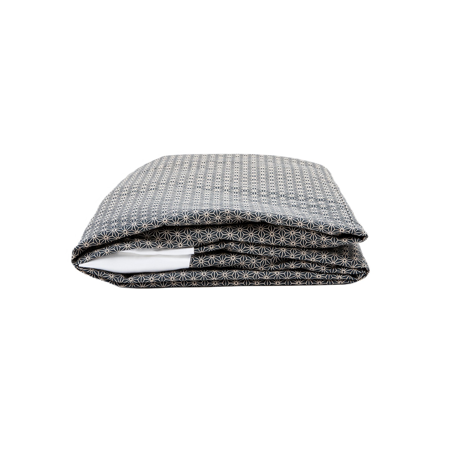 J-Life Asa No Ha Black #2 Custom Kakefuton with Removable Cover_Kakefutons_Kakefuton with custom cover_Japan Tradition