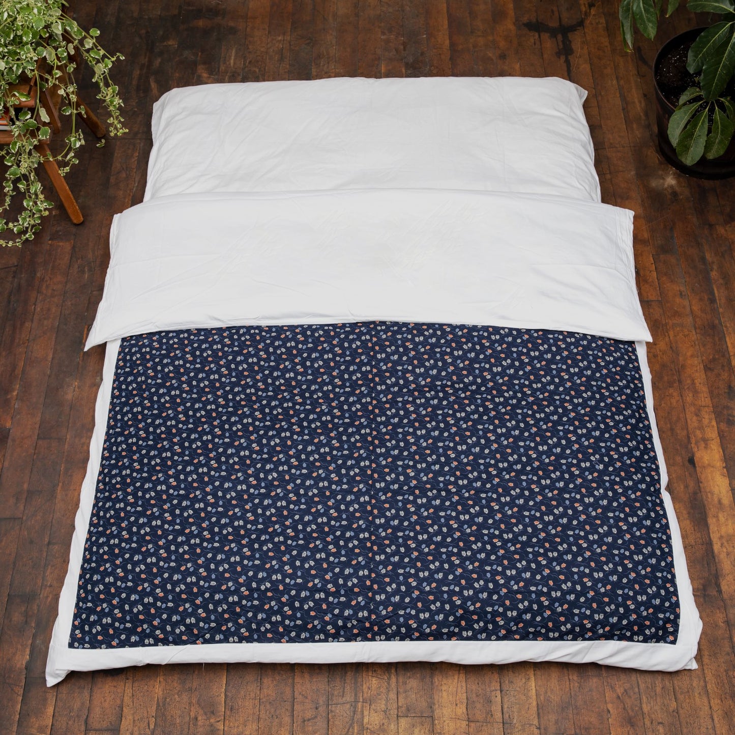 J-Life Fukurou Navy Custom Kakefuton with Removable Cover_Kakefutons