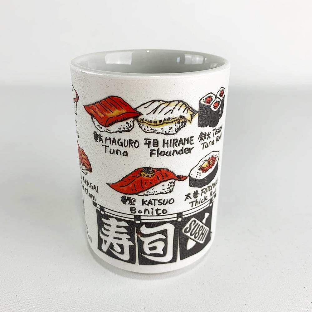 Illustrated Teacup, Sushi