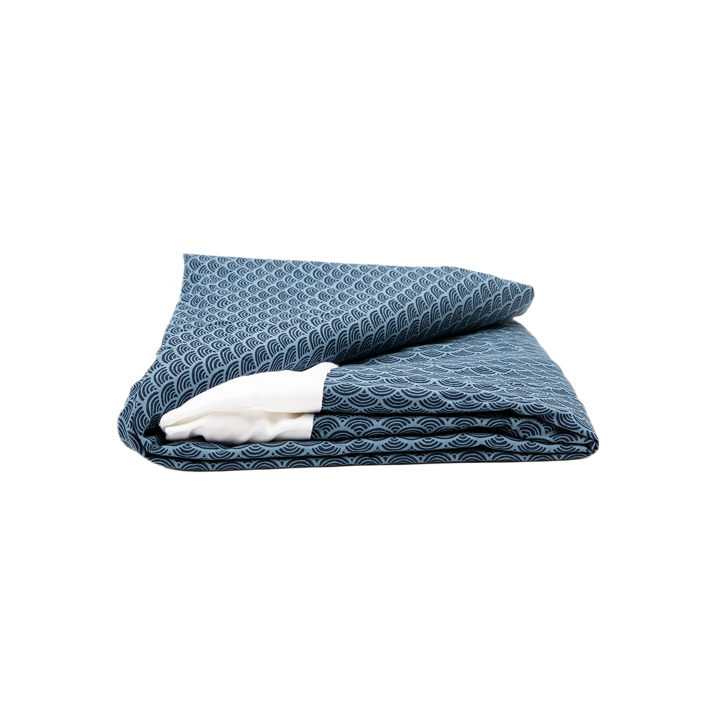 J-Life Nami Blue Custom Kakefuton with Removable Cover_Kakefutons_Kakefuton with custom cover_Japan Tradition