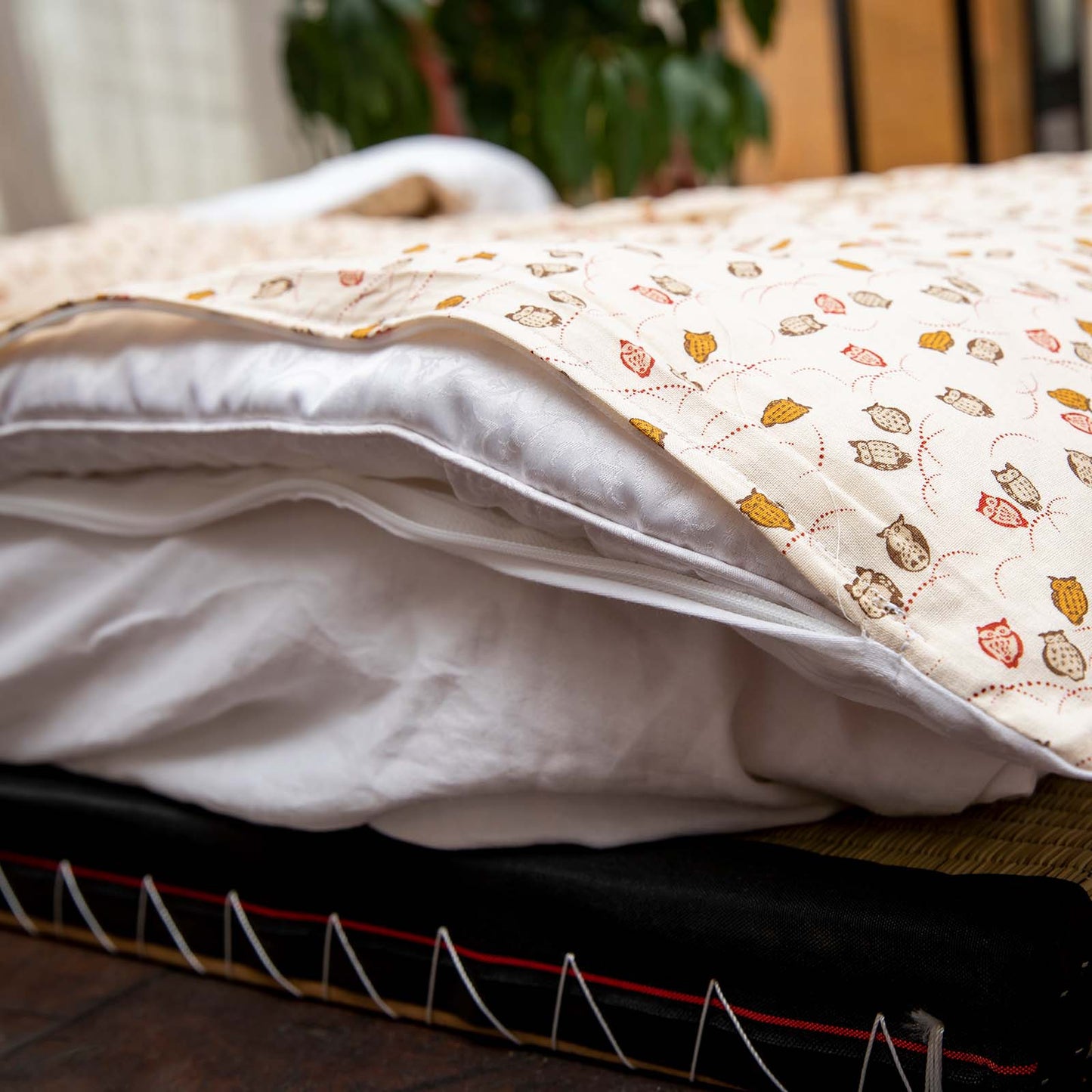 J-Life Fukurou Natural Custom Kakefuton with Removable Cover_Kakefutons_Kakefuton with custom cover_Japan Tradition_Sleep System_Handmade__1__2__3