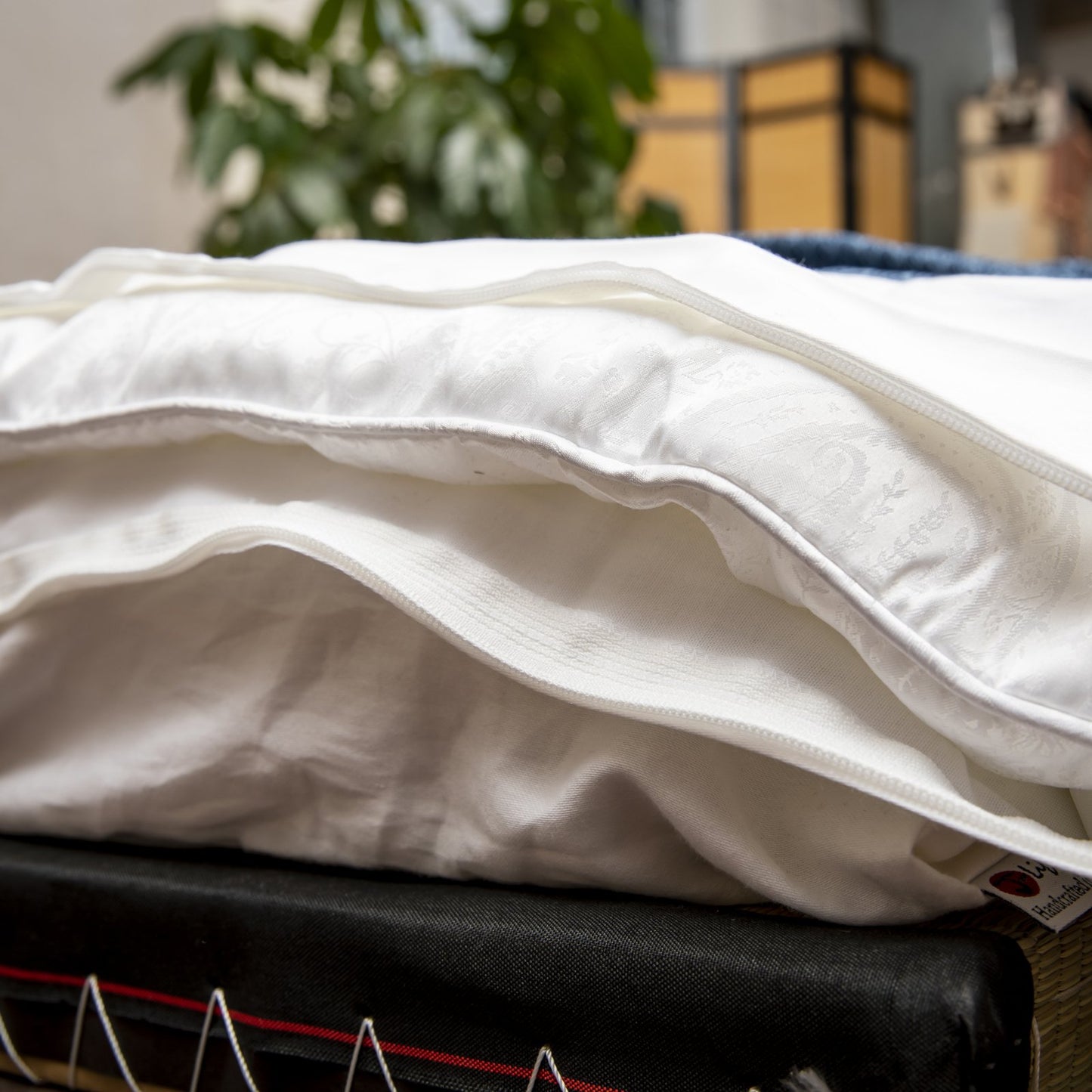 J-Life Nami Blue Custom Kakefuton with Removable Cover_Kakefutons_Kakefuton with custom cover_Japan Tradition_Sleep System_Handmade__1__2__3__4