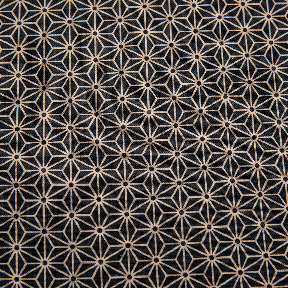 J-Life Asa No Ha Black Pillowcase_Pillows & Shams_Pillowcase_100% Cotton