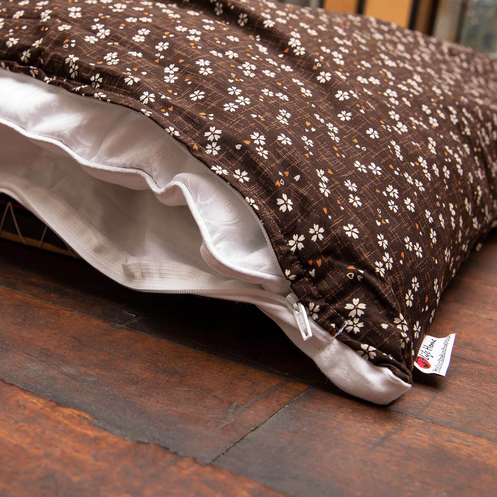 J-Life Sakura Brown Custom Kakefuton with Removable Cover_Kakefutons_Kakefuton with custom cover_Japan Tradition_Sleep System_Handmade