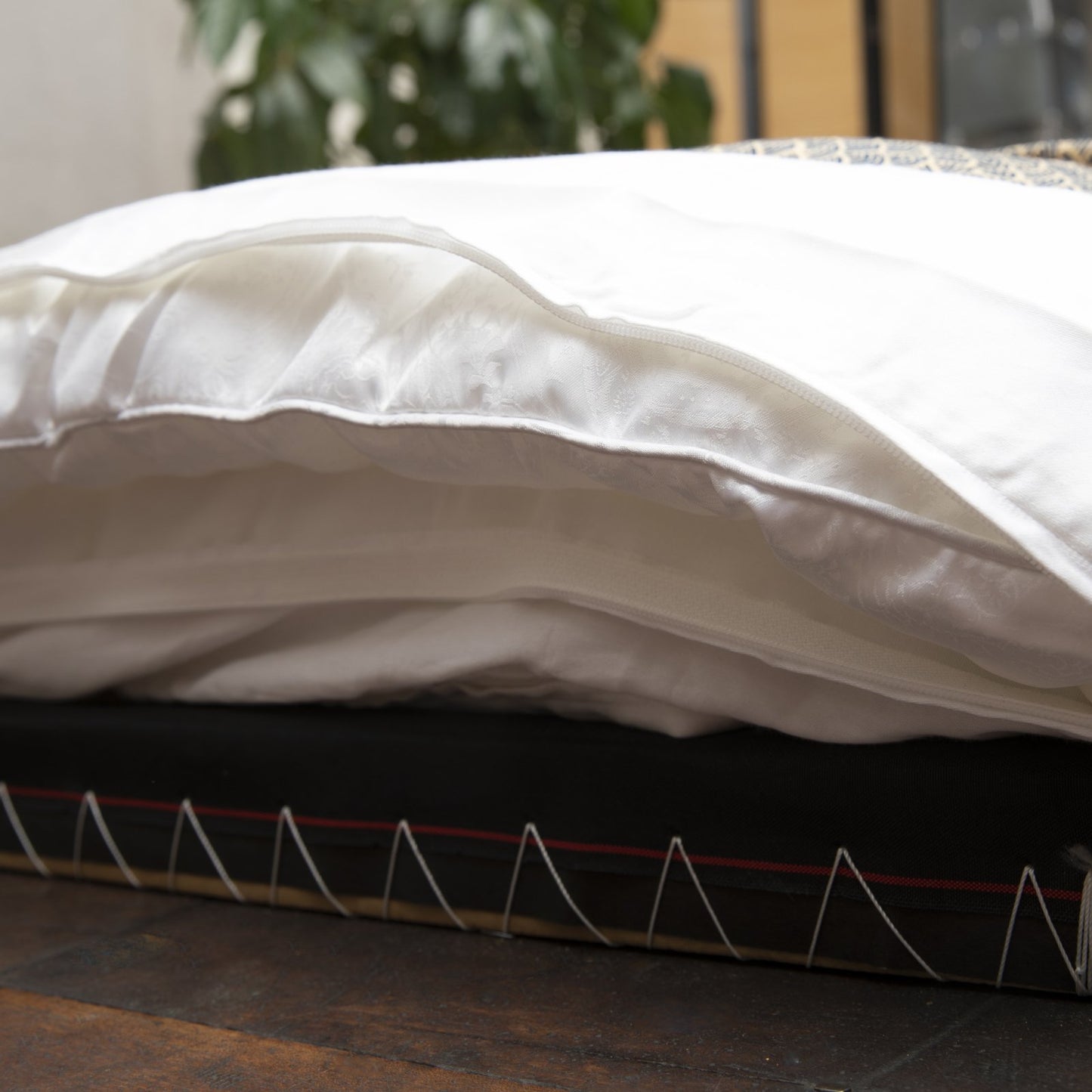 J-Life Nami Navy Custom Kakefuton with Removable Cover_Kakefutons_Kakefuton with custom cover_Japan Tradition_Sleep System_Handmade__1__2__3__4