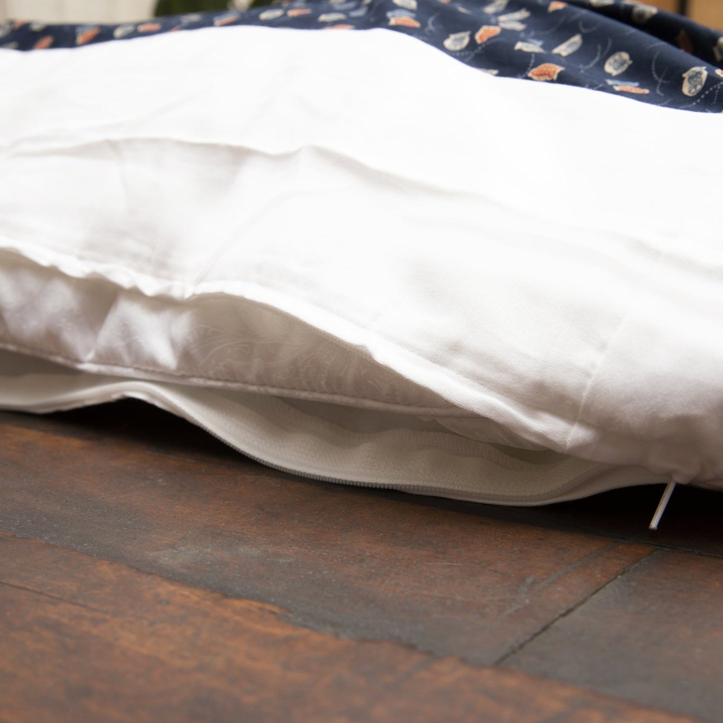 J-Life Fukurou Navy Custom Kakefuton with Removable Cover_Kakefutons_Kakefuton with custom cover_Japan Tradition_Sleep System_Handmade__1__2__3__4__5