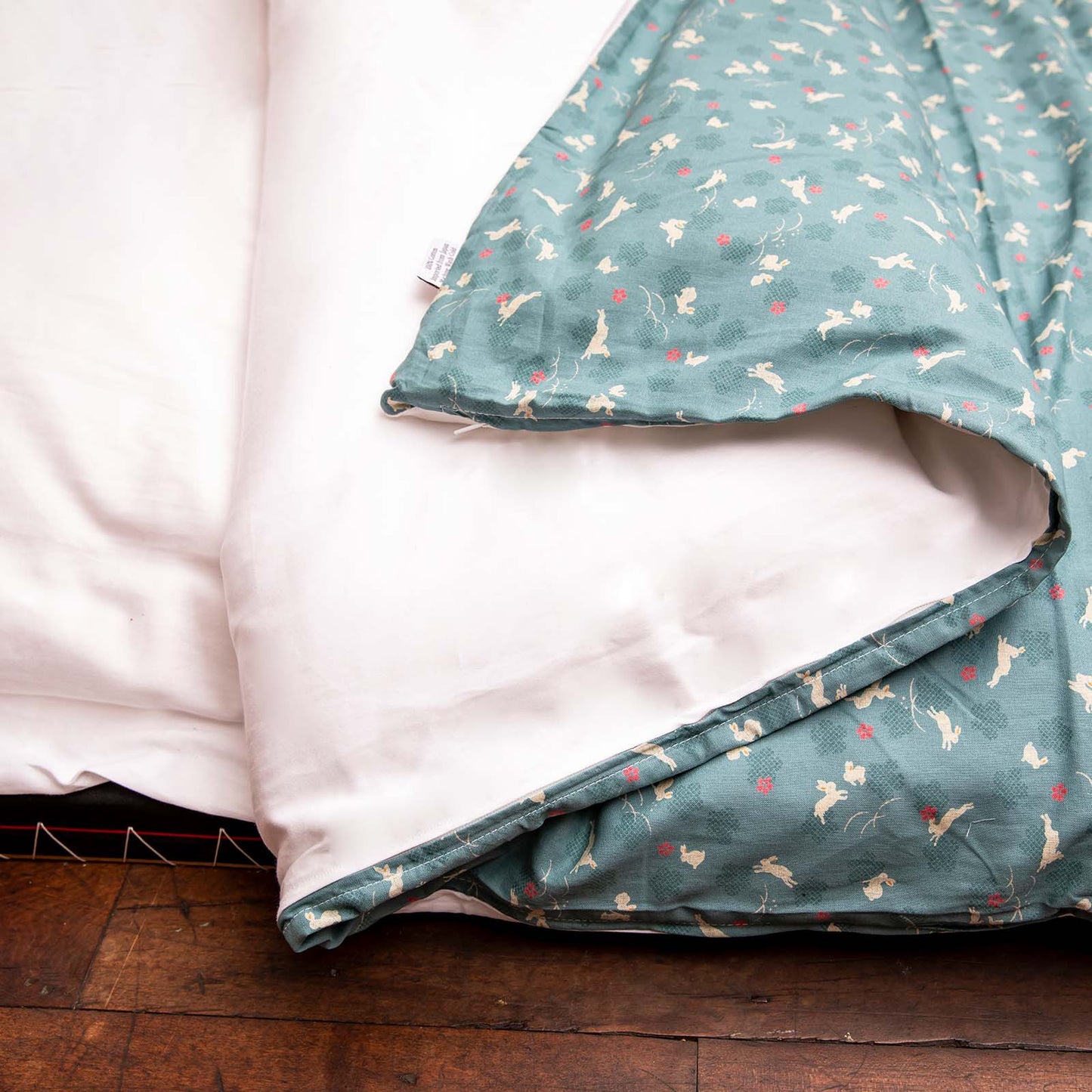 J-Life Usagi Sky Blue Custom Kakefuton with Removable Cover_Kakefutons_Kakefuton with custom cover_Japan Tradition_Sleep System_Handmade__1__2