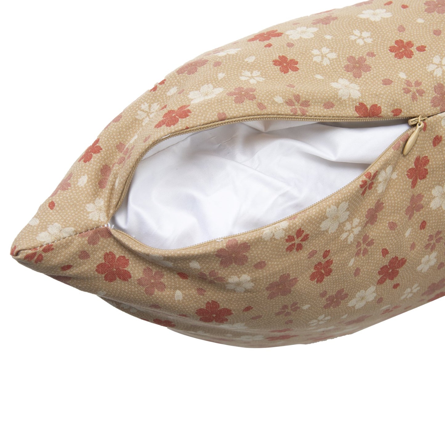 Cherry Blossom Tan Throw Pillow_Pillows & Shams_Throw Pillows_100% Cotton