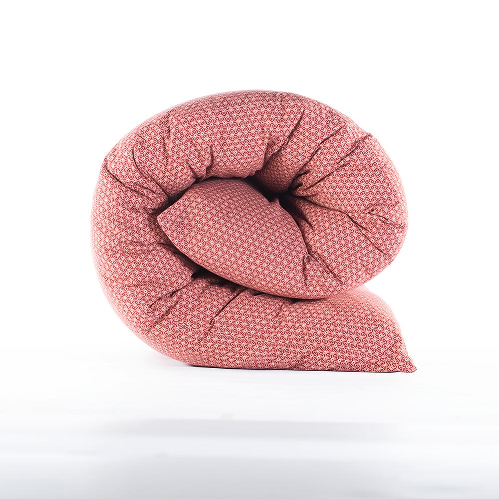 Shiki Futon Asa No Ha Red Removable COVER ONLY