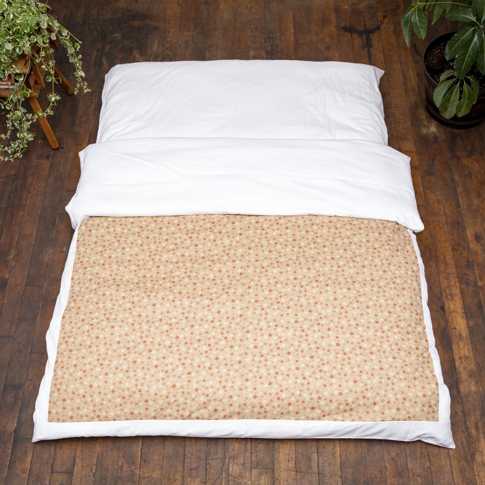 J-Life Cherry Blossom Tan Custom Kakefuton with Removable Cover_Kakefutons