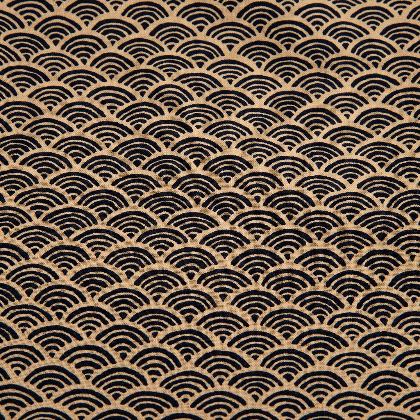 Imported Japanese Fabric- Nami Black_Fabric_Imported from Japan_100% Cotton_Japanese Sleep System