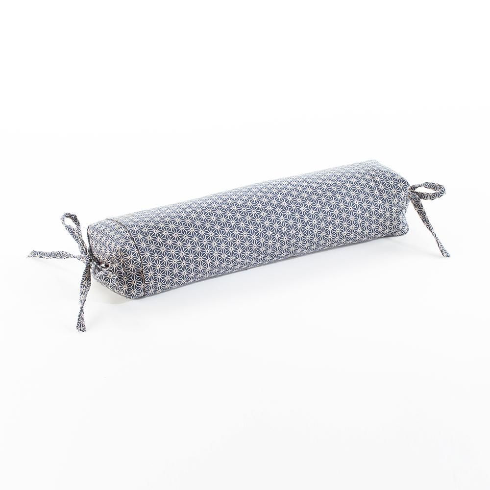 J-Life Asa No Ha Navy #2 Buckwheat Hull Pillow_Pillows & Shams_Buckwheat Hull Pillow