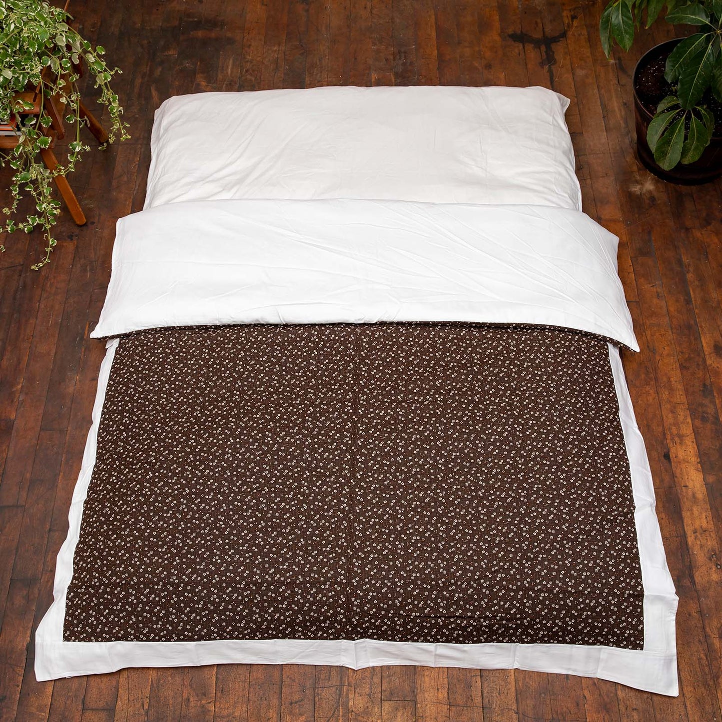 J-Life Sakura Brown Custom Kakefuton with Removable Cover_Kakefutons