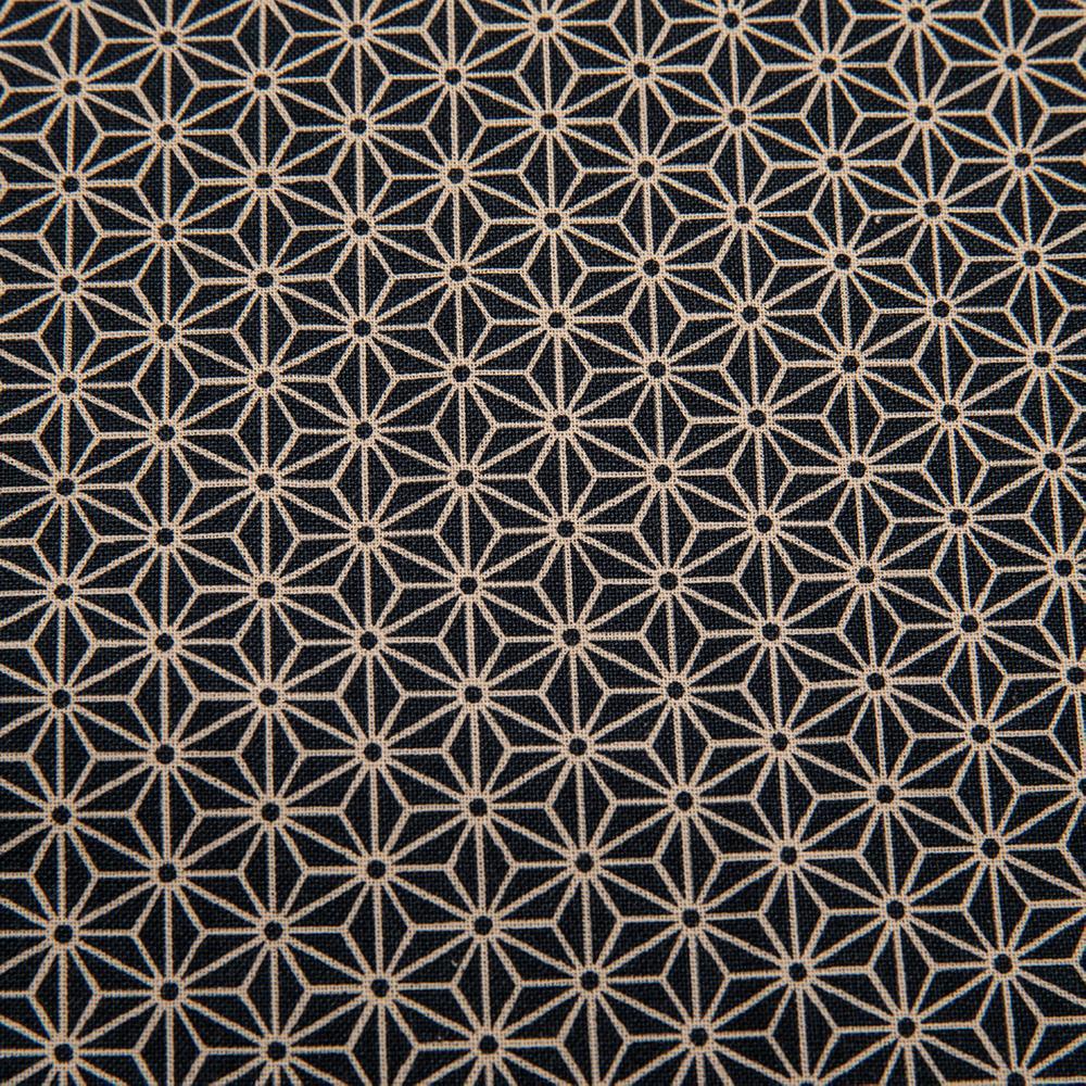 Imported Japanese Fabric - Asa No Ha Black_Fabric_Imported from Japan_100% Cotton_Japanese Sleep System