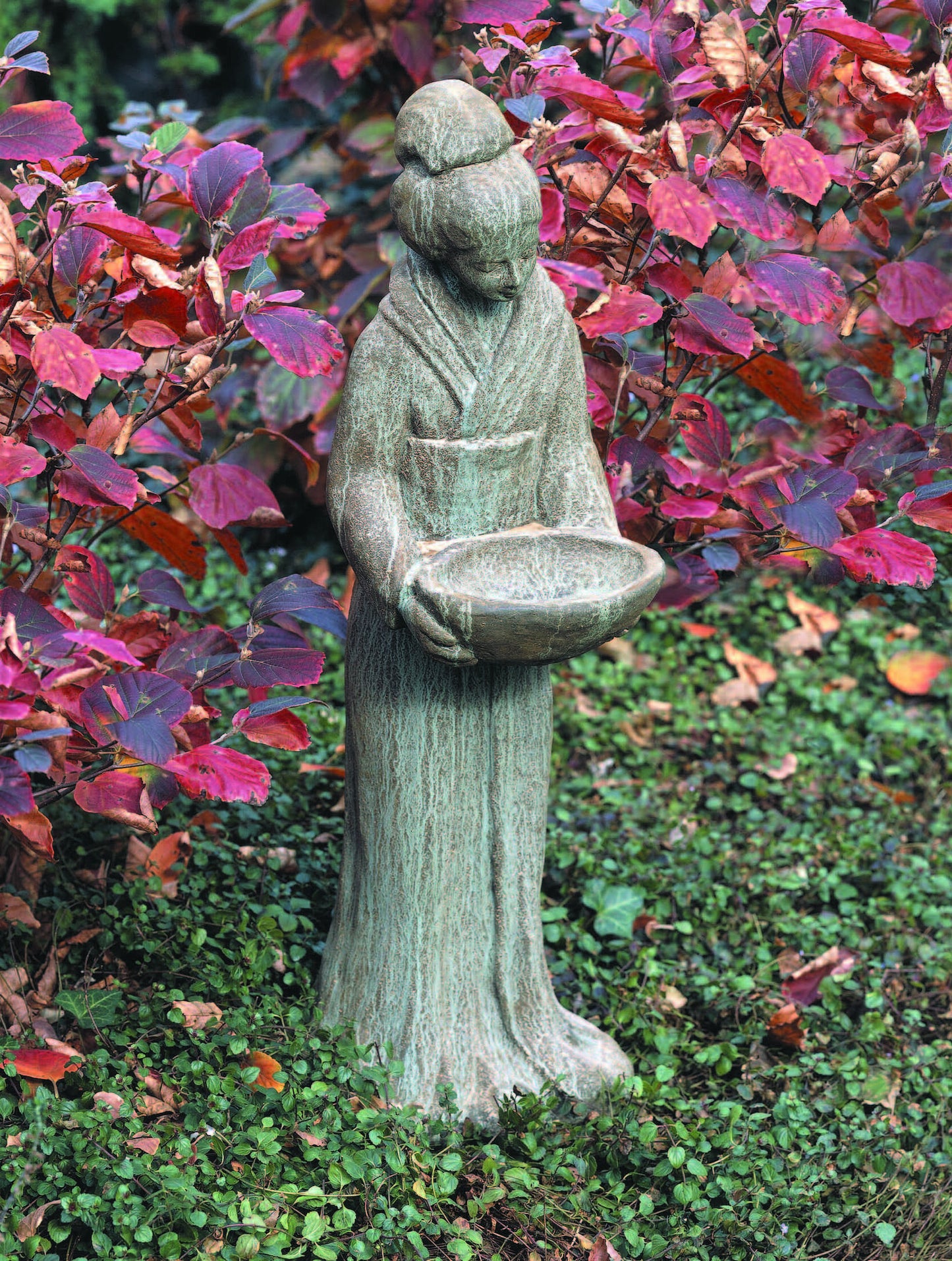 Geisha with Bowl Outdoor Garden Statue