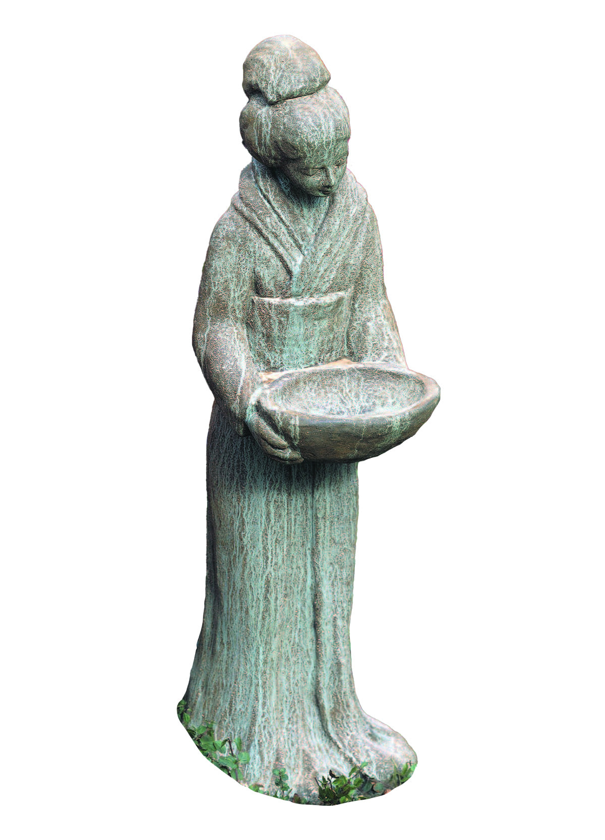 Geisha with Bowl Outdoor Garden Statue