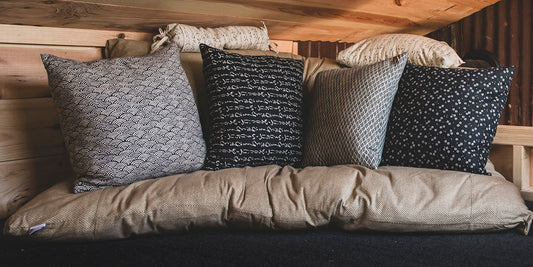 shikifuton and throw pillows in small space | j-life international