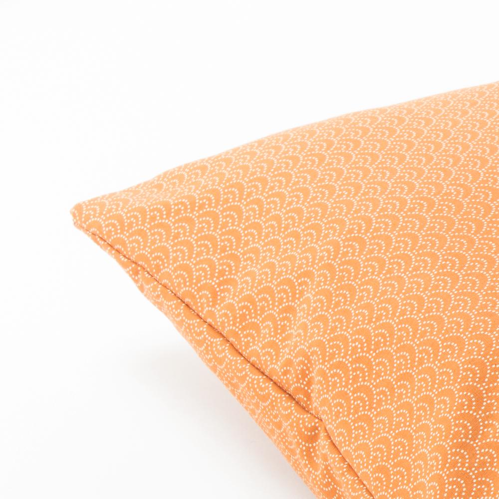 J-Life Seikai Ha Orange Zabuton Floor Pillow_Pillows & Shams