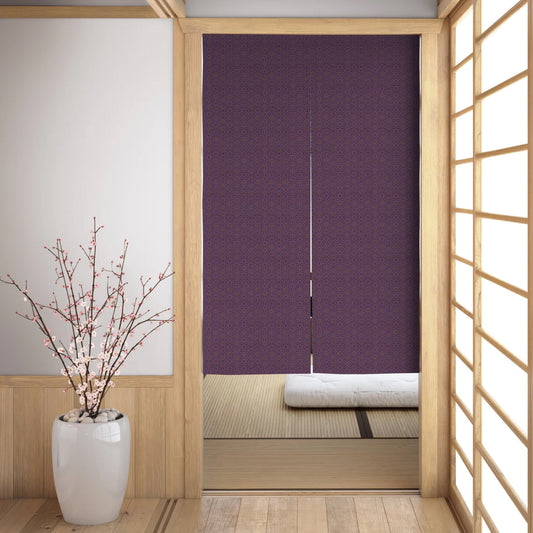 Asa No Ha Purple Noren Japanese Door Curtain