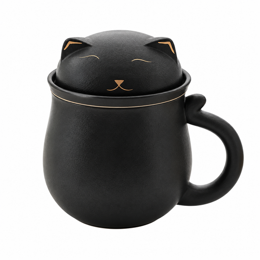 Lucky Cat Tea Cup & Infuser