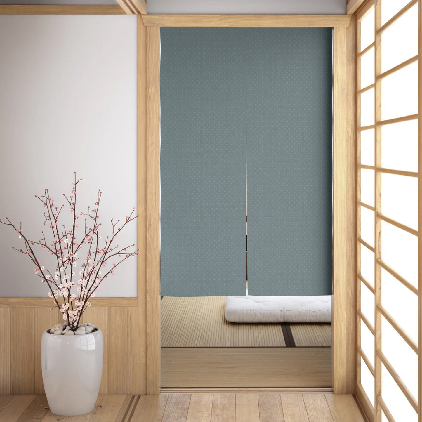 Asagi Green Noren Japanese Door Curtain
