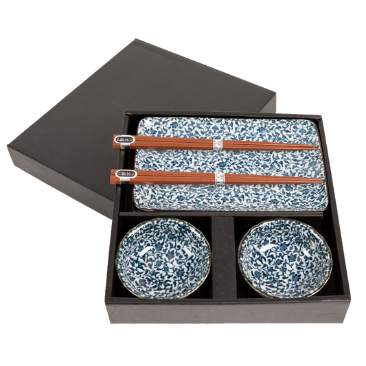 Sushi Set For Two: Floral Pattern