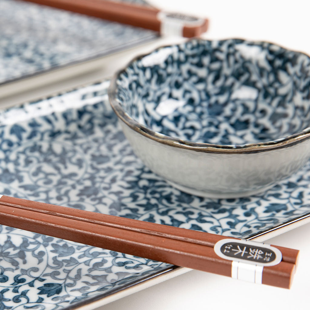 Sushi Set For Two: Floral Pattern