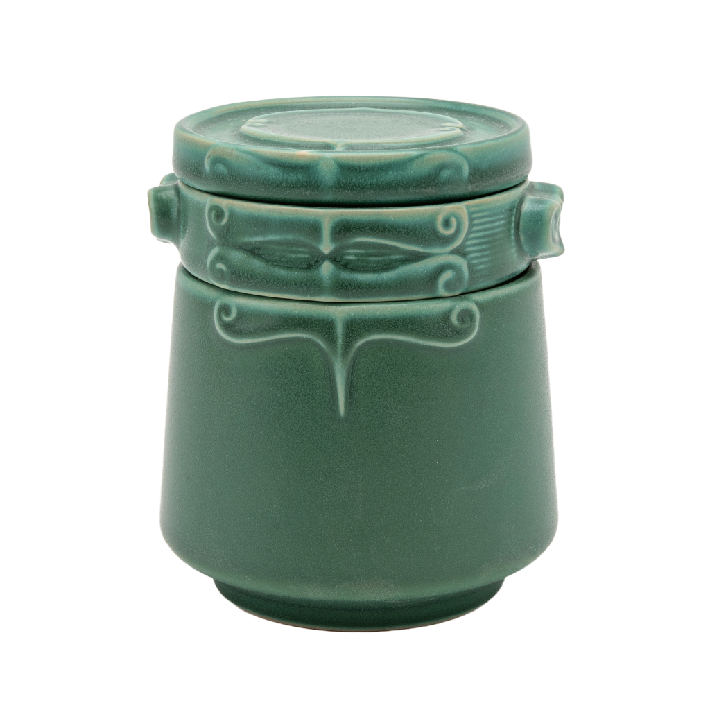 Jade Green Tea Cup with Strainer and Lid