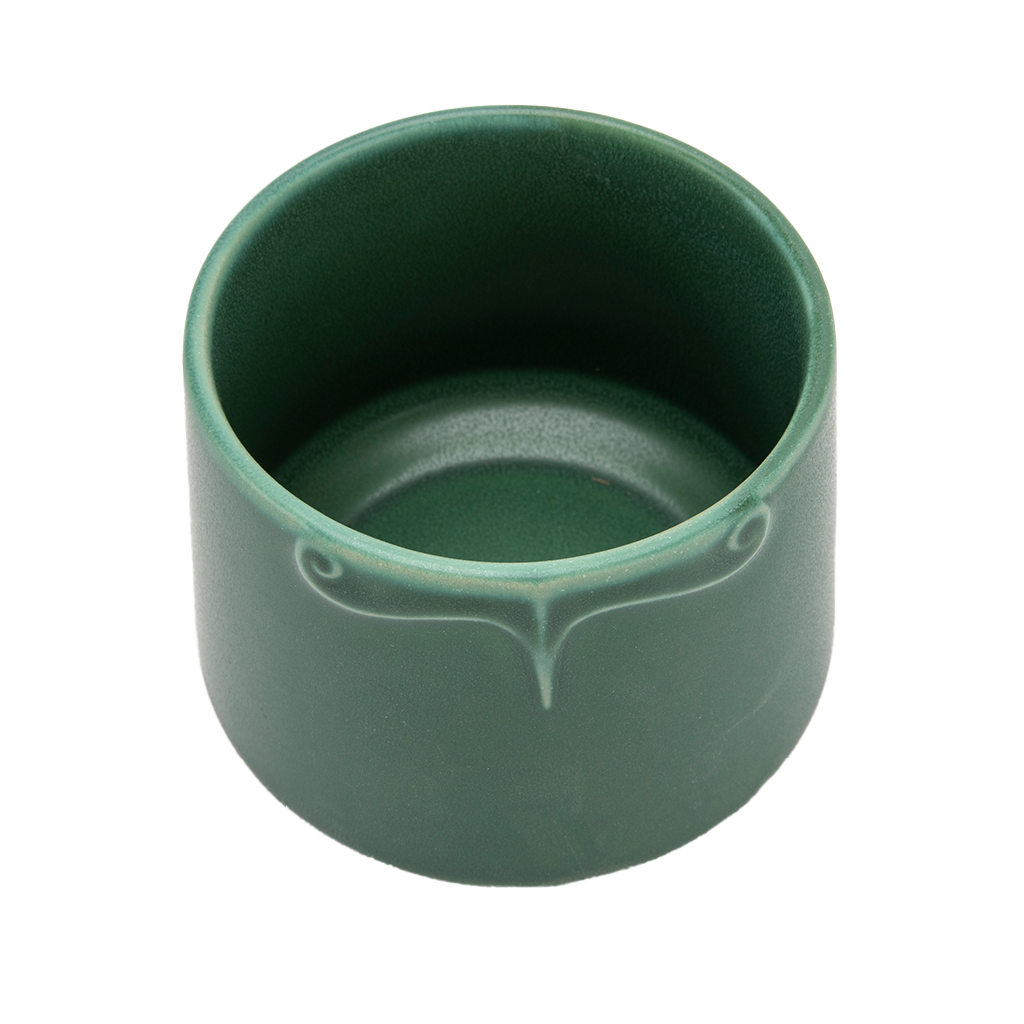 Jade Green Tea Cup with Strainer and Lid