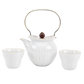 White Teapot and Teacup Set