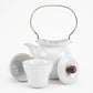 White Teapot and Teacup Set