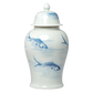 Porcelain Temple Jar with Lid - Koi