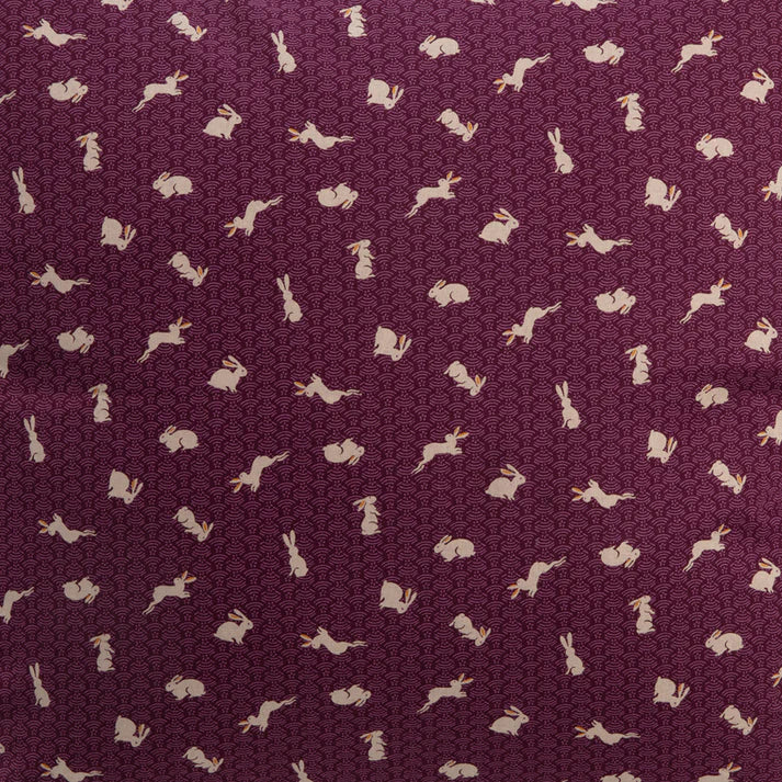 J-Life Usagi Purple Zabuton Floor Pillow