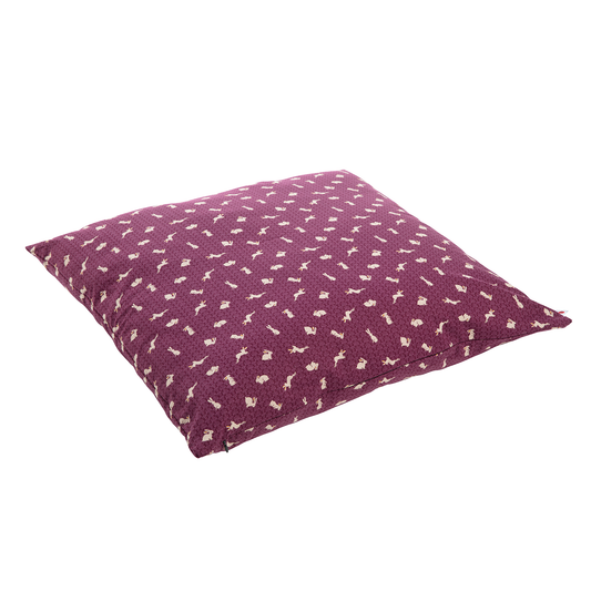 J-Life Usagi Purple Zabuton Floor Pillow