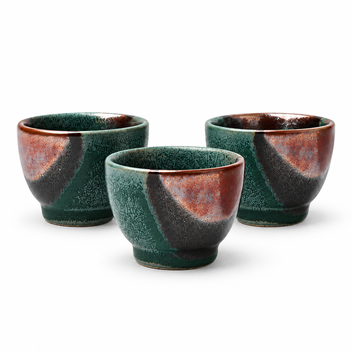 Green Aka Nagashi Japanese Sake Set