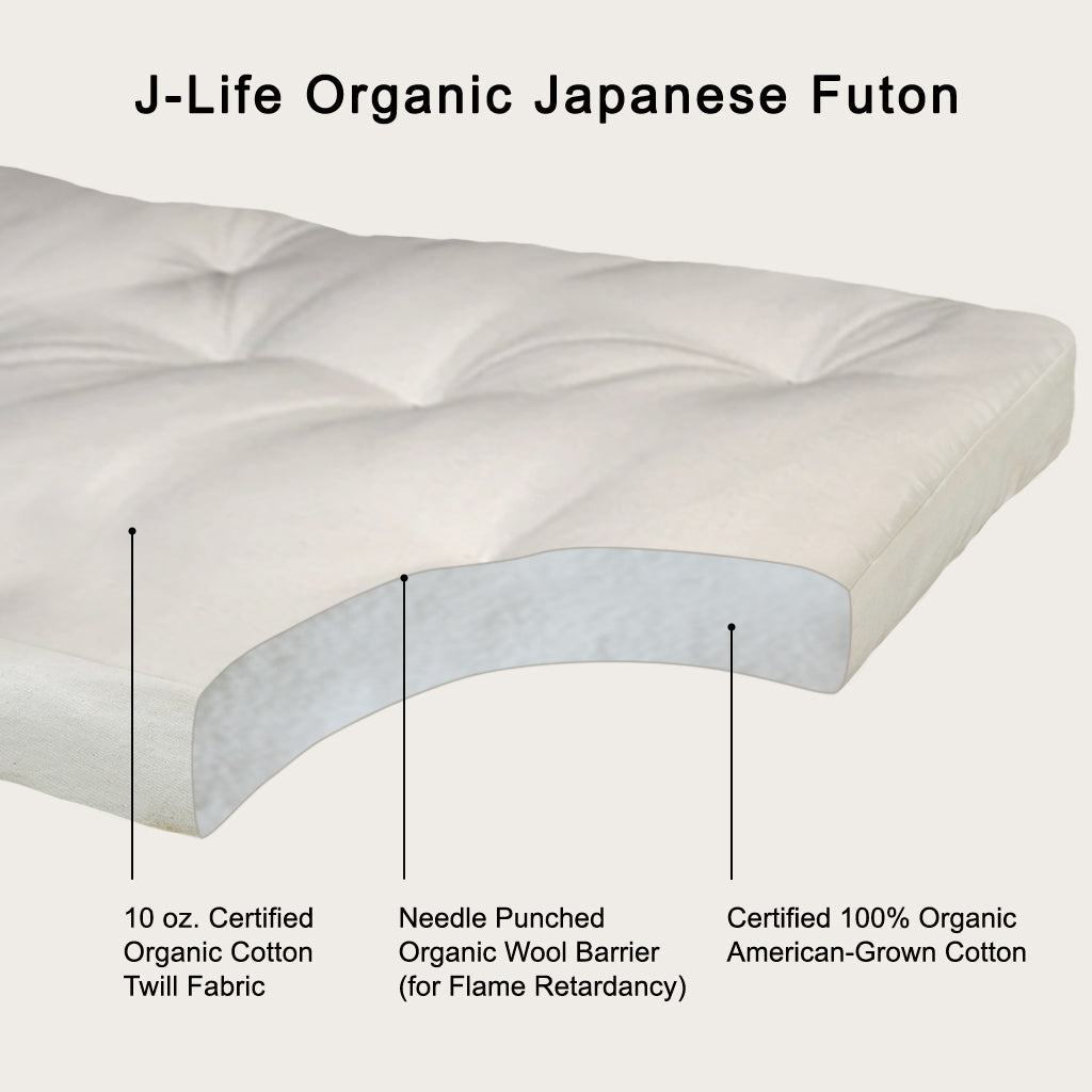 J-Life Certified Organic Japanese Futon