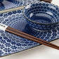 Sushi Set For Two: Indigo and White