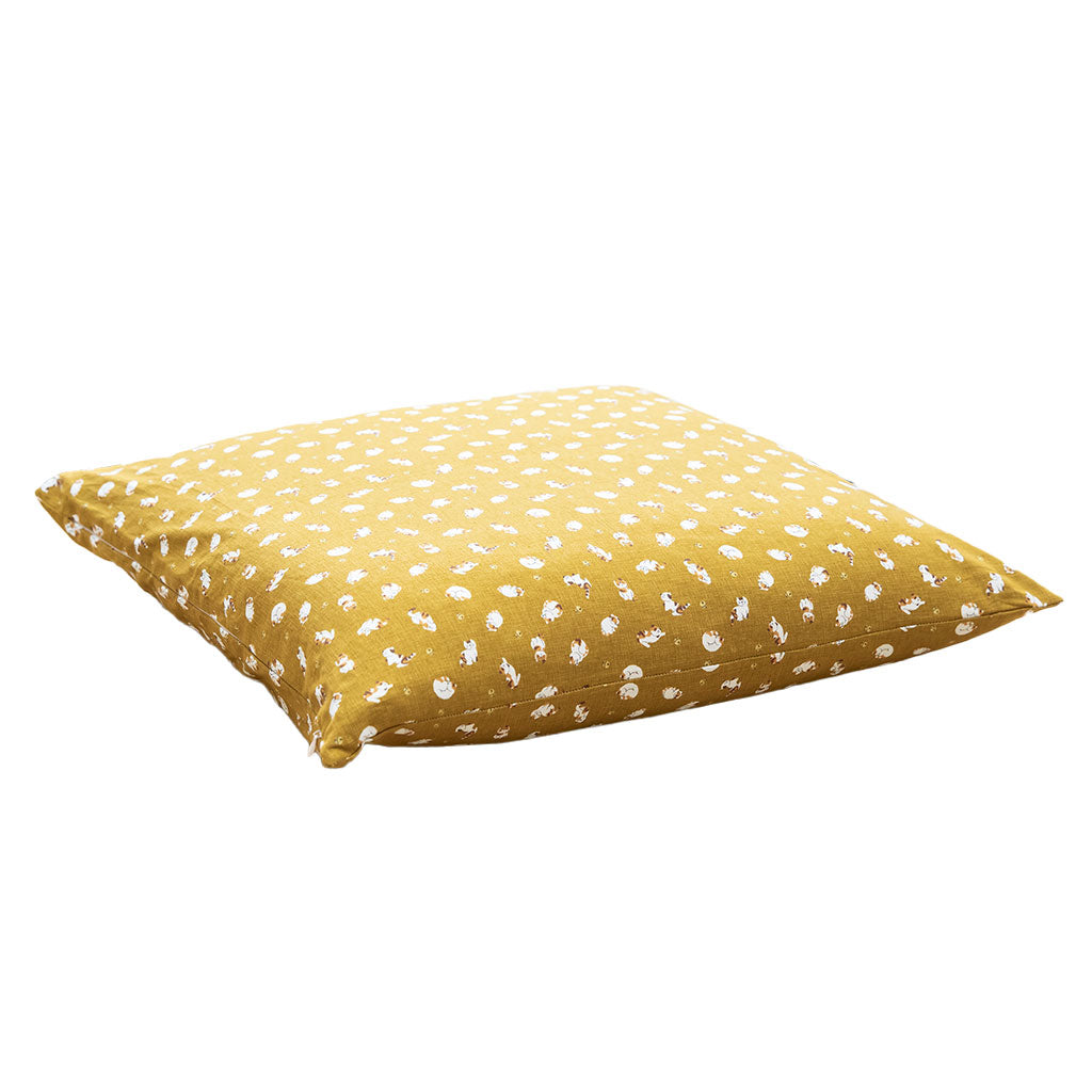 J-Life Koneko Gold Zabuton Floor Pillow