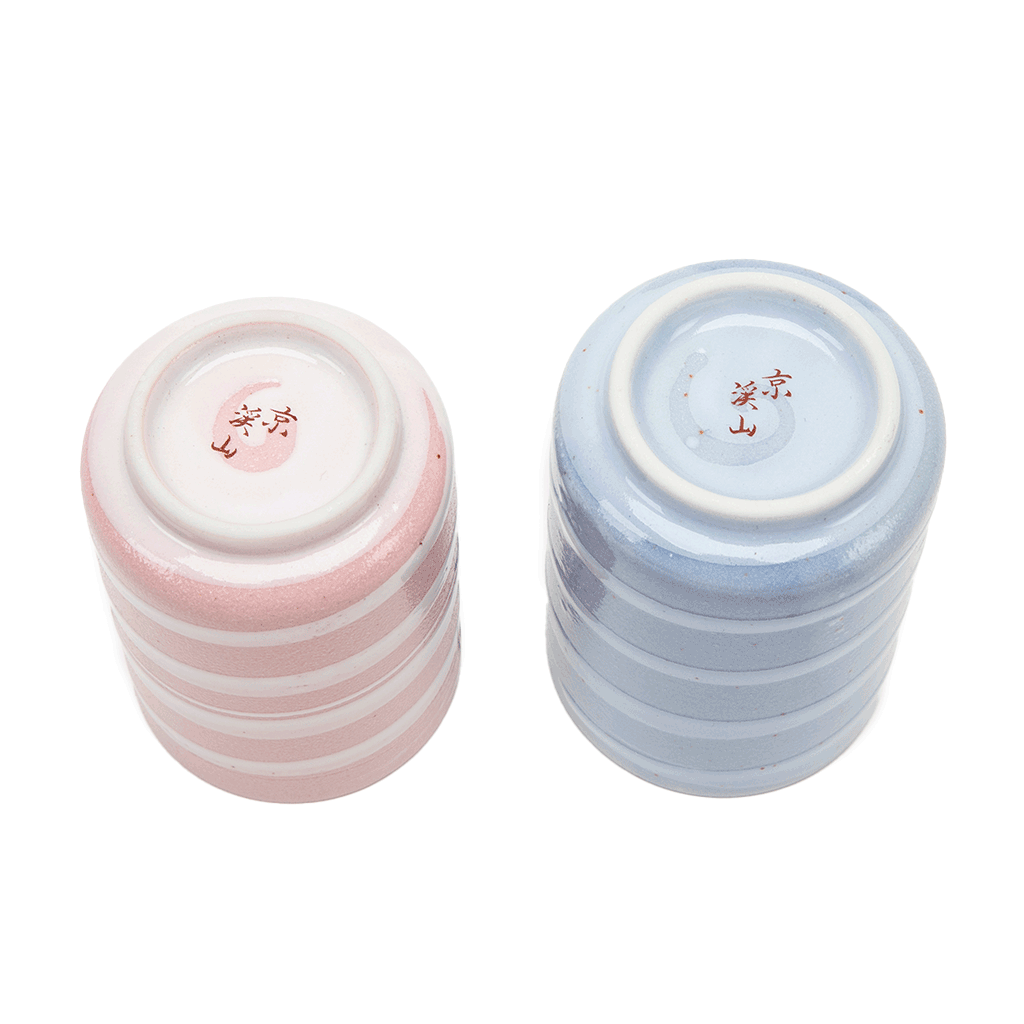 J-Life Japanese Tea Cup Set - Blue & Pink