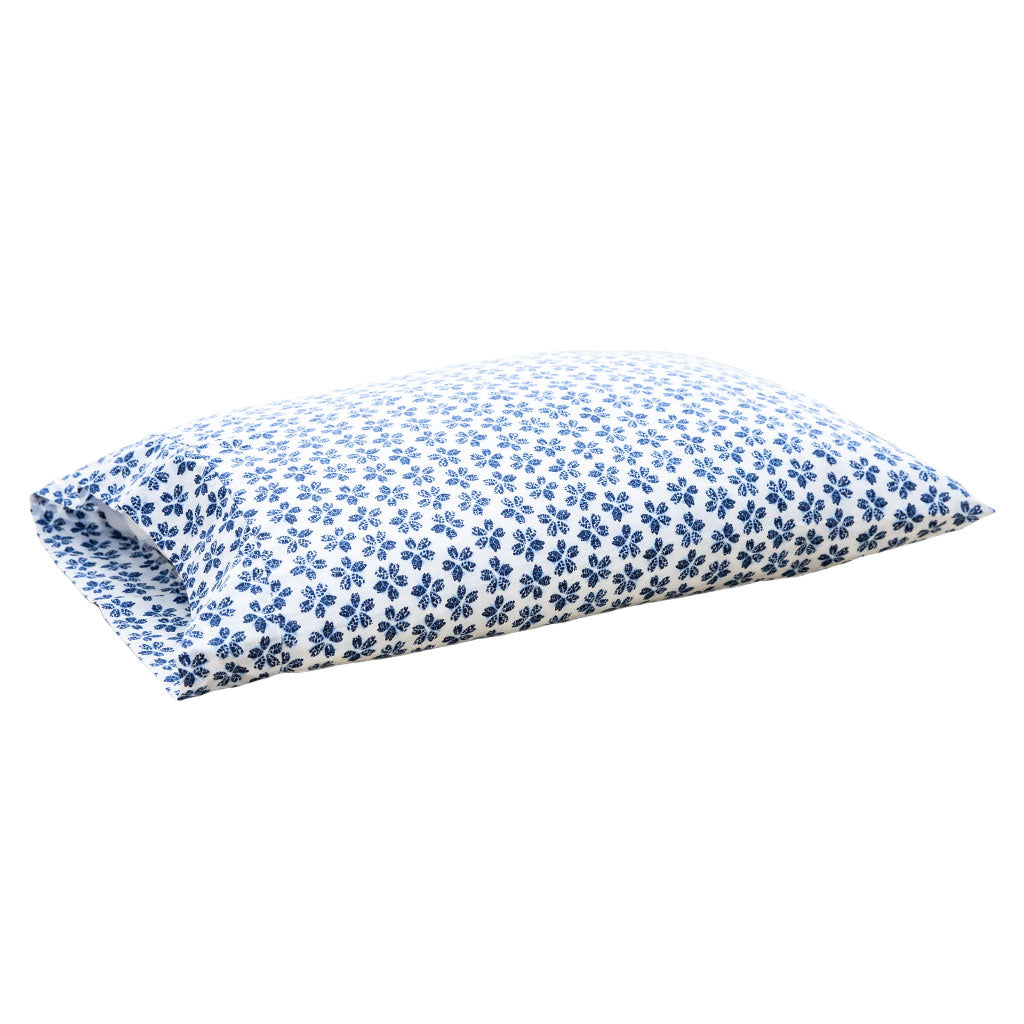 J-Life Plum Blossom Navy Pillowcase