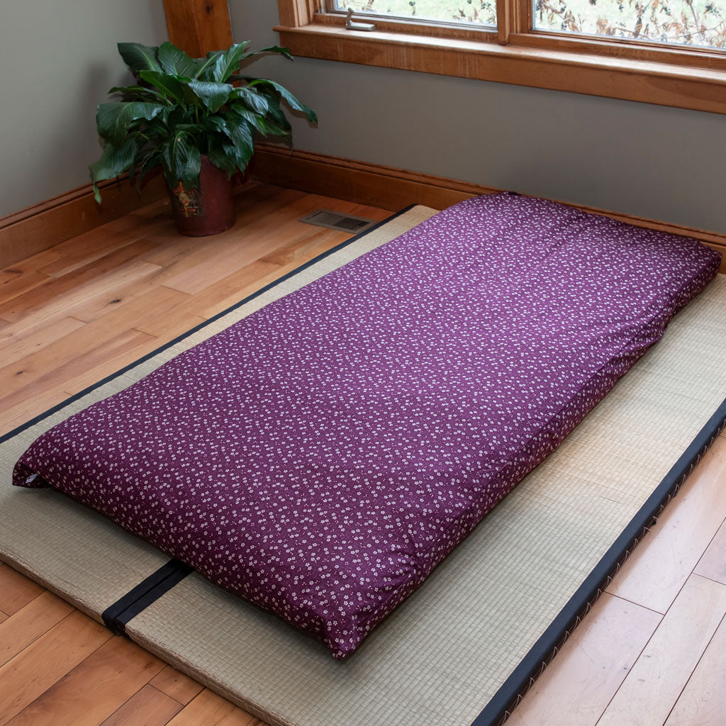 Shiki Futon Sakura Purple Removable COVER ONLY