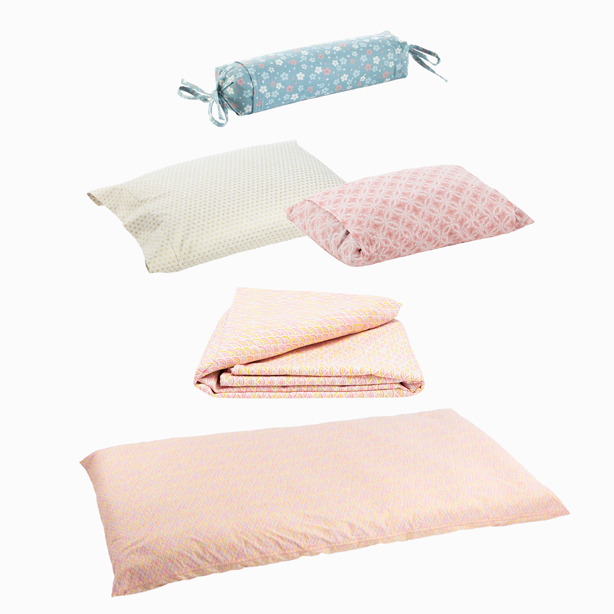 Custom Bedding Bundle: Pink & White