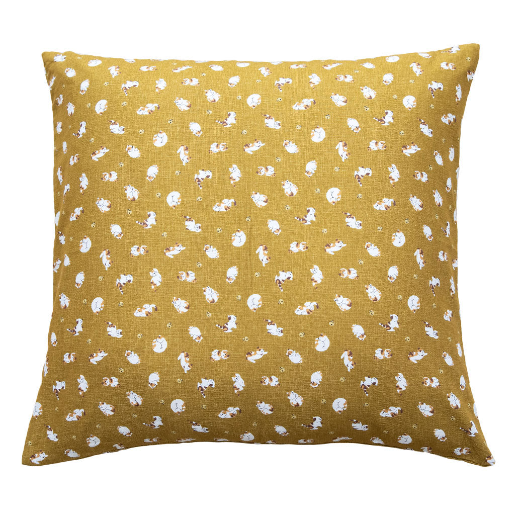 Koneko Gold Throw Pillow