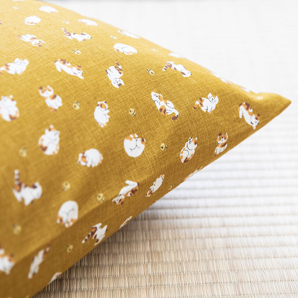 Koneko Gold Throw Pillow