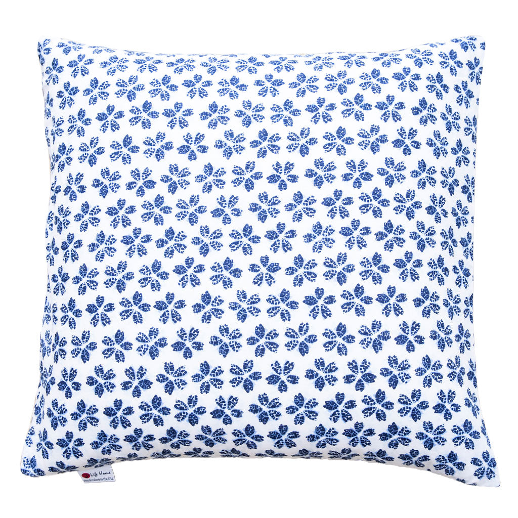 Plum Blossom Navy Throw Pillow